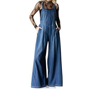 Women's Blue Denim Overalls
